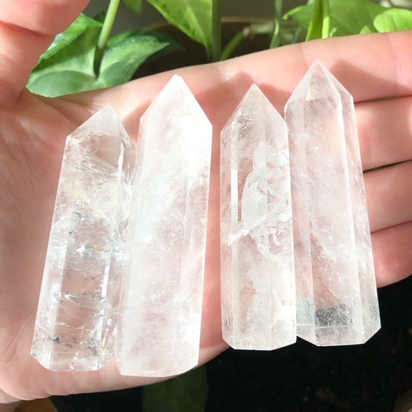 Clear Quartz Stone Healing Crystal Pyramid Tower Wand Point Obelisk Rock - Picture 5 of 9